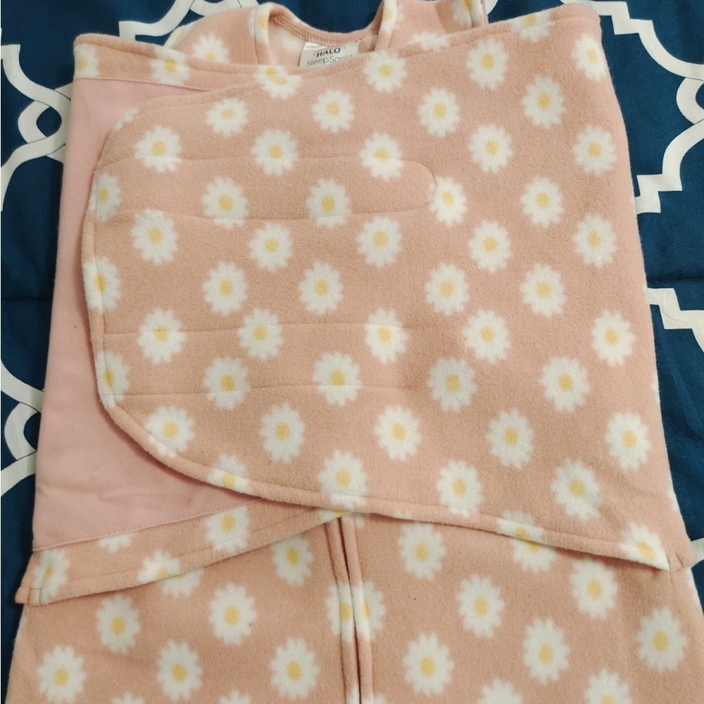 NWOT HALO Micro-Fleece Sleepsack Swaddle,3-Way Swaddle Blanket 3-6months - Picture 3 of 7